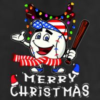 Merry Christmas Baseball Player Adult Drive Performance Visor