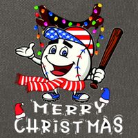 Merry Christmas Baseball Player Cotton Canvas Backpack
