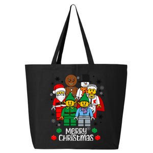 Merry Christmas Building Bricks Santa Elf Snowman Figures 25L Jumbo Tote