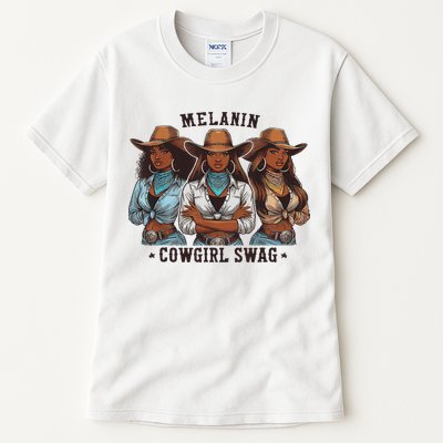 Melanin Cowgirls Black History African Melanin Cowgirl Swag Tall T-Shirt