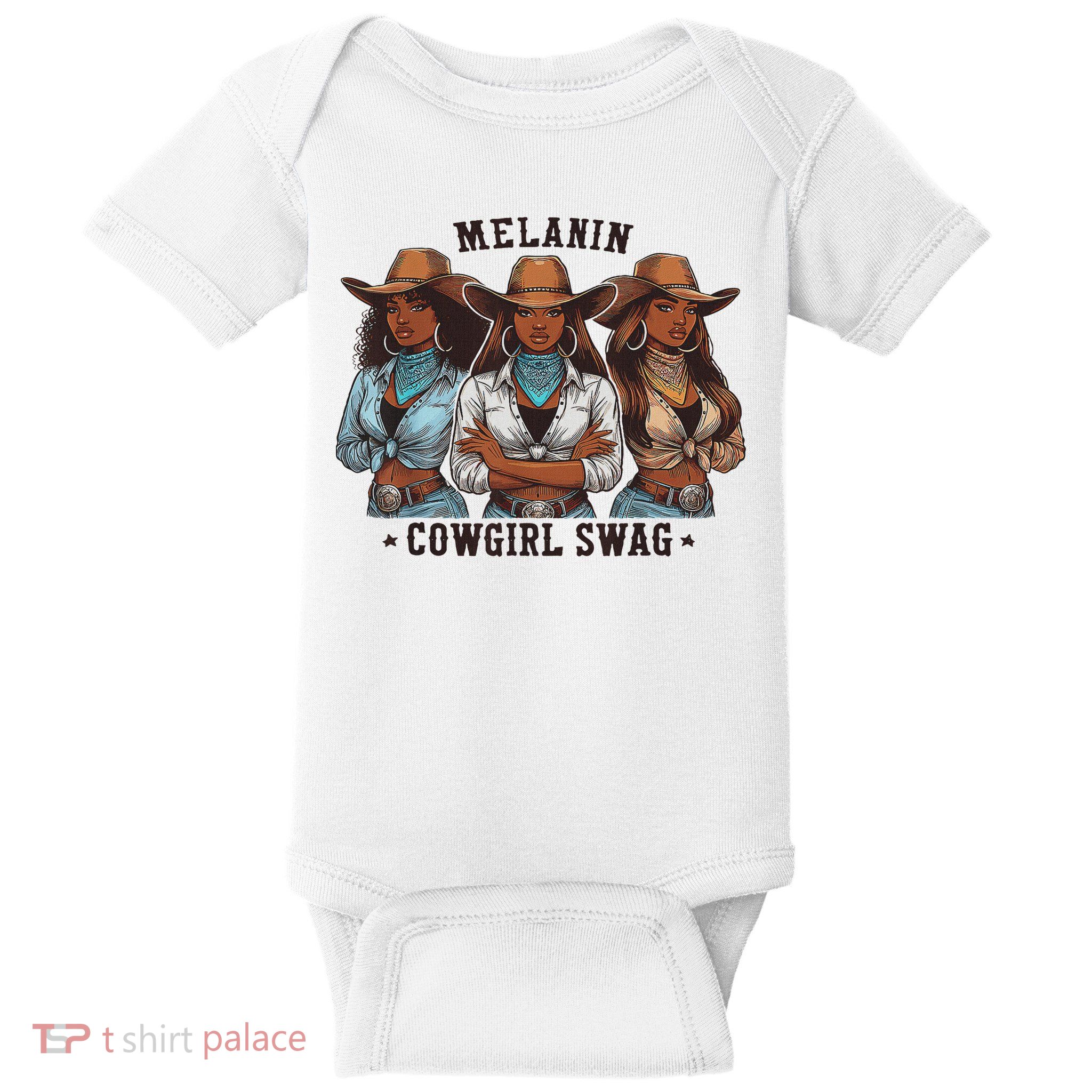 Melanin Cowgirls Black History African Melanin Cowgirl Swag Baby Bodysuit