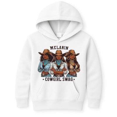 Melanin Cowgirls Black History African Melanin Cowgirl Swag Kids Hoodie