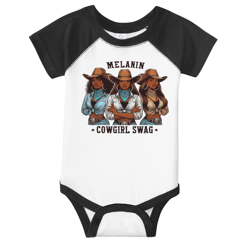 Melanin Cowgirls Black History African Melanin Cowgirl Swag Infant Baby Jersey Bodysuit