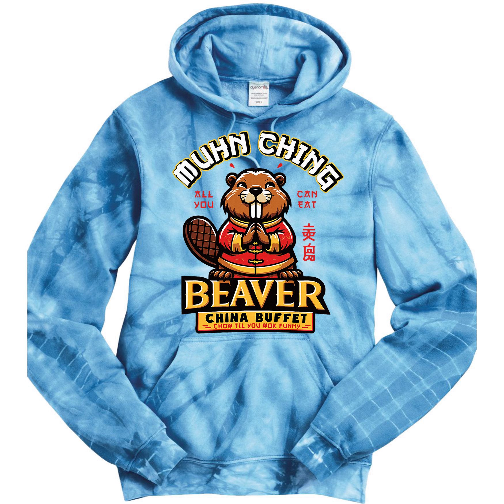 Muhn Ching Beaver Dirty Raunchy Tie Dye Hoodie