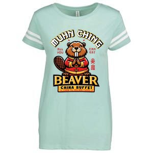 Muhn Ching Beaver Dirty Raunchy Enza Ladies Jersey Football T-Shirt