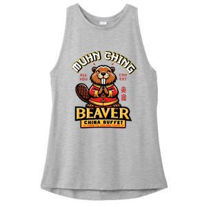 Muhn Ching Beaver Dirty Raunchy Ladies PosiCharge Tri-Blend Wicking Tank