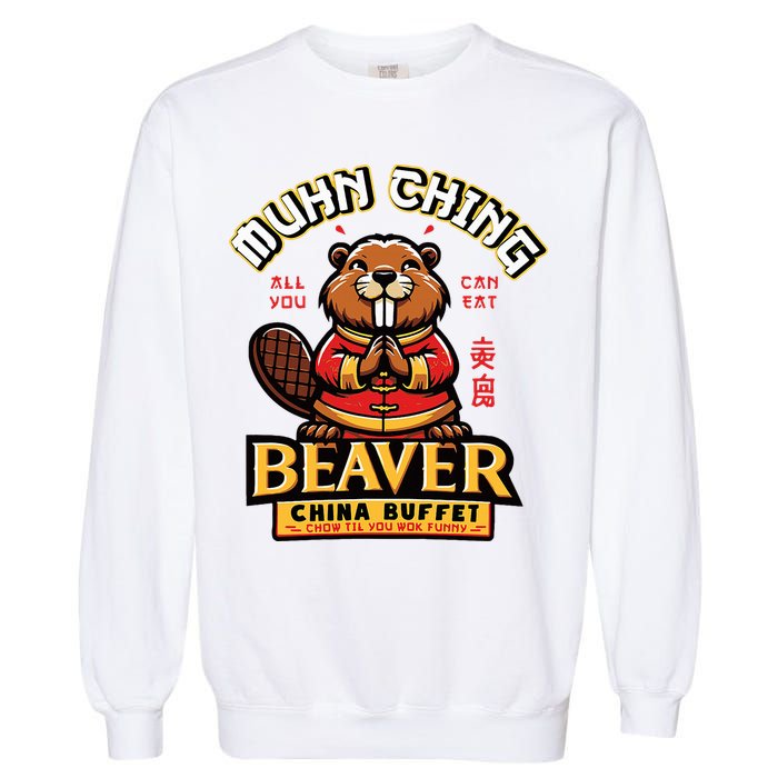 Muhn Ching Beaver Dirty Raunchy Garment-Dyed Sweatshirt