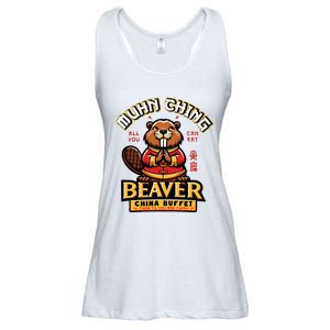 Muhn Ching Beaver Dirty Raunchy Ladies Essential Flowy Tank