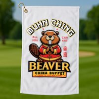 Muhn Ching Beaver Dirty Raunchy Golf Towel