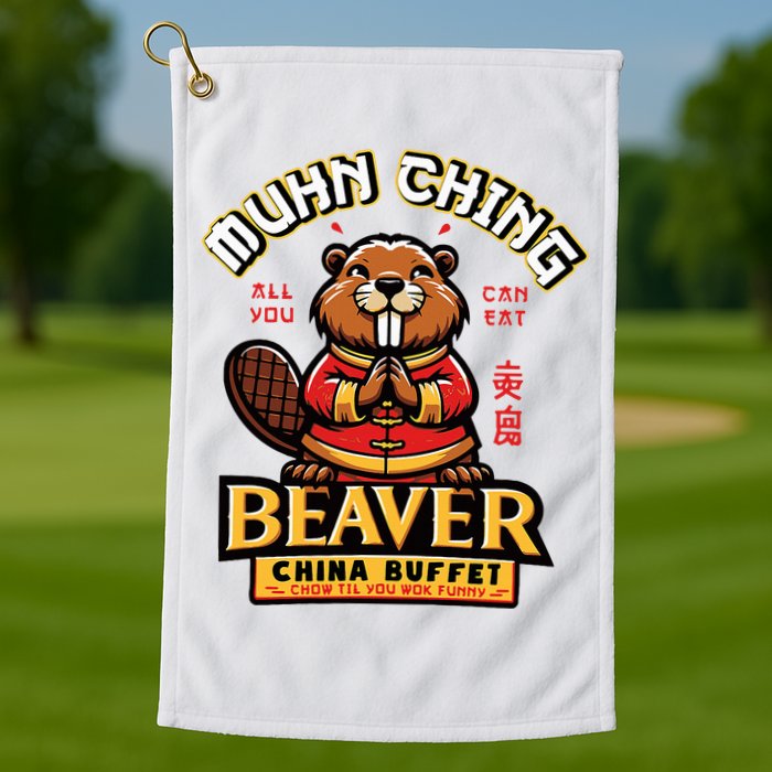 Muhn Ching Beaver Dirty Raunchy Golf Towel