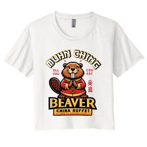 Muhn Ching Beaver Dirty Raunchy Women's Crop Top Tee