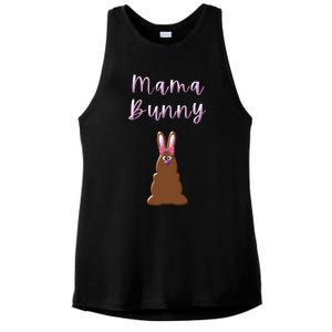 Mama Chocolate Bunny Rabbigift Funny Easter Mom Quote Cool Gift Ladies PosiCharge Tri-Blend Wicking Tank