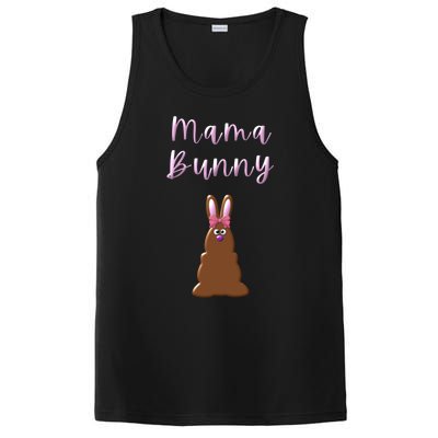 Mama Chocolate Bunny Rabbigift Funny Easter Mom Quote Cool Gift PosiCharge Competitor Tank