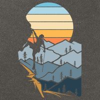 Mountain Climber Boulder Sports Hobby Retro Rock Climbing Cotton Canvas Backpack