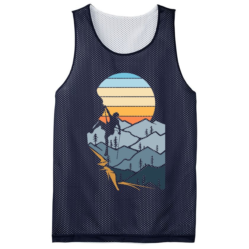 Mountain Climber Boulder Sports Hobby Retro Rock Climbing Mesh Reversible Basketball Jersey Tank
