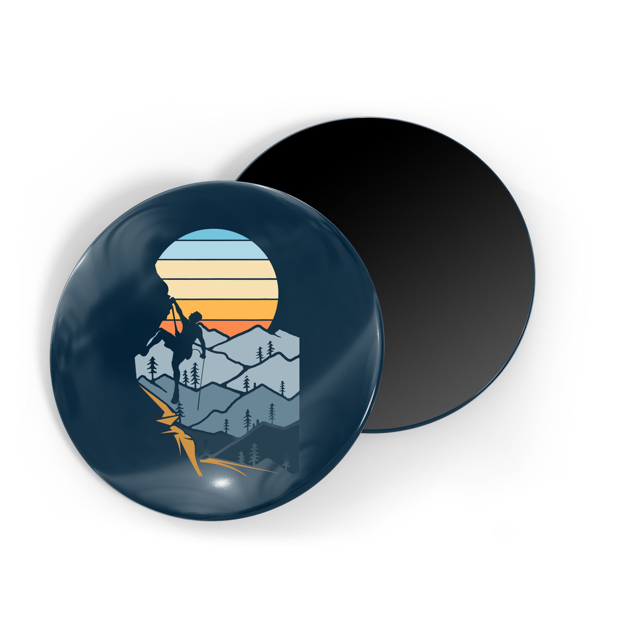 Mountain Climber Boulder Sports Hobby Retro Rock Climbing Magnet