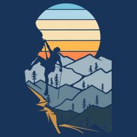 Mountain Climber Boulder Sports Hobby Retro Rock Climbing Womens T-Shirt