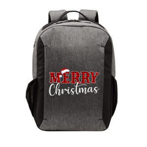 Merry Christmas Buffalo Plaid Red Santa Hat Xmas Pajamas Vector Backpack