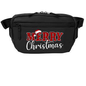 Merry Christmas Buffalo Plaid Red Santa Hat Xmas Pajamas Crossbody Pack