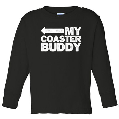 My Coaster Buddy Set 12 Pointing Right Roller Coaster Toddler Long Sleeve Shirt