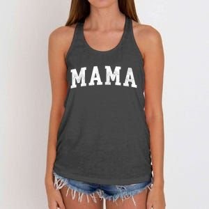 Mama Classic Bold Font Mama Birthday Gift Women's Knotted Racerback Tank