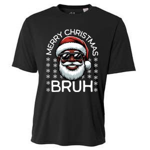 Merry Christmas Bruh Funny Christmas Santa Claus Cooling Performance Crew T-Shirt