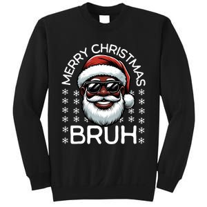 Merry Christmas Bruh Funny Christmas Santa Claus Sweatshirt