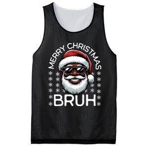 Merry Christmas Bruh Funny Christmas Santa Claus Mesh Reversible Basketball Jersey Tank