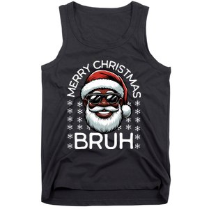 Merry Christmas Bruh Funny Christmas Santa Claus Tank Top