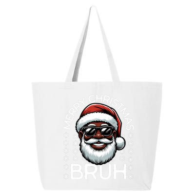 Merry Christmas Bruh Funny Christmas Santa Claus 25L Jumbo Tote