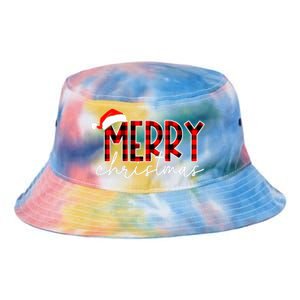 Merry Christmas Buffalo Red Plaid Santa Hat Xmas Pajamas Tie Dye Newport Bucket Hat