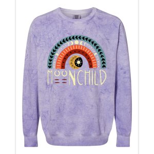 Moon Child Bohemian Moon Rainbow Hippie Moon Artwork Funny Colorblast Crewneck Sweatshirt