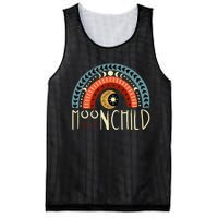 Moon Child Bohemian Moon Rainbow Hippie Moon Artwork Funny Mesh Reversible Basketball Jersey Tank