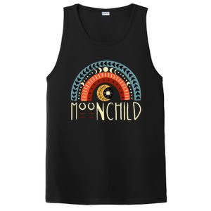 Moon Child Bohemian Moon Rainbow Hippie Moon Artwork Funny PosiCharge Competitor Tank