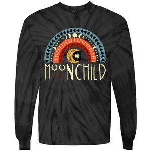 Moon Child Bohemian Moon Rainbow Hippie Moon Artwork Funny Tie-Dye Long Sleeve Shirt