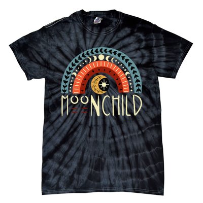 Moon Child Bohemian Moon Rainbow Hippie Moon Artwork Funny Tie-Dye T-Shirt