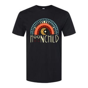 Moon Child Bohemian Moon Rainbow Hippie Moon Artwork Funny Softstyle CVC T-Shirt