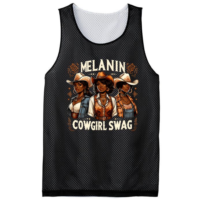 Melanin Cowgirls Black History African Melanin Cowgirl Swag Mesh Reversible Basketball Jersey Tank