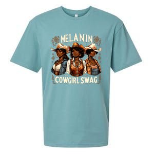 Melanin Cowgirls Black History African Melanin Cowgirl Swag Sueded Cloud Jersey T-Shirt