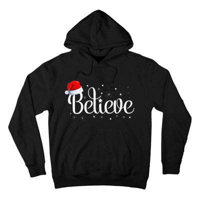 Merry Christmas Believe in Santa Claus Family Pajamas  Hoodie