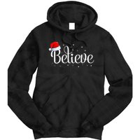 Merry Christmas Believe in Santa Claus Family Pajamas  Tie Dye Hoodie