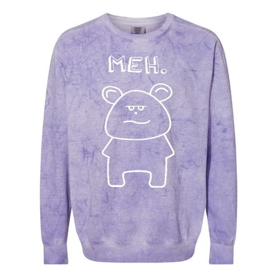 Meh Cute Bear Colorblast Crewneck Sweatshirt