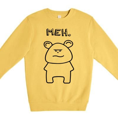 Meh Cute Bear Premium Crewneck Sweatshirt