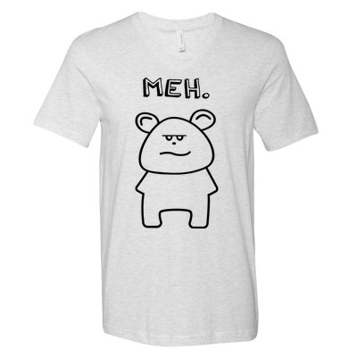 Meh Cute Bear V-Neck T-Shirt