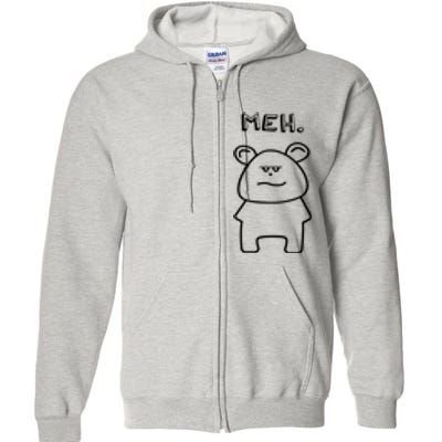 Meh Cute Bear Full Zip Hoodie