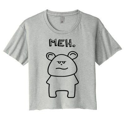 Meh Cute Bear Women's Crop Top Tee