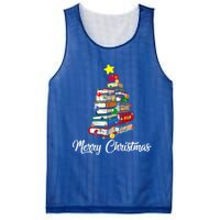 Merry Christmas Book Tree Librarian Bookworm Book Funny Gift Mesh Reversible Basketball Jersey Tank