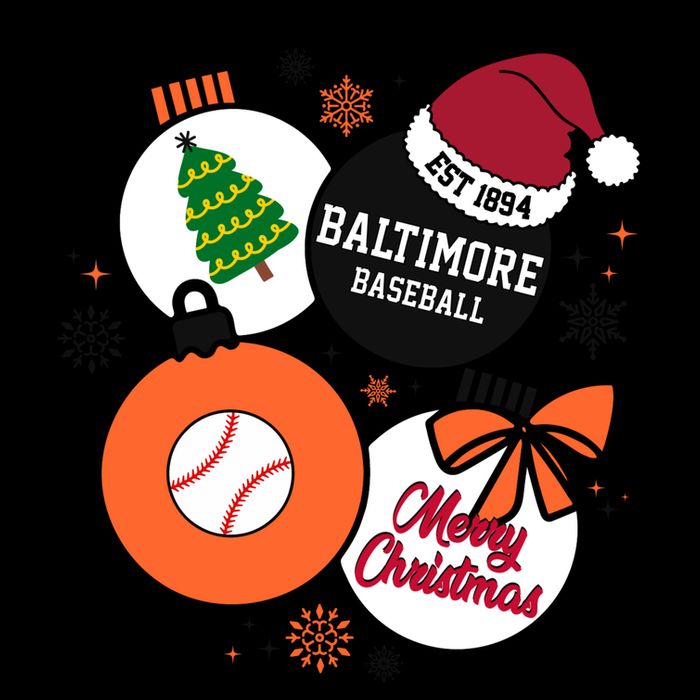 Merry Christmas Baltimore Baseball Est 1894 16 in Basic Backpack