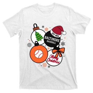 Merry Christmas Baltimore Baseball Est 1894 T-Shirt