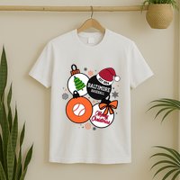 Merry Christmas Baltimore Baseball Est 1894 T-Shirt